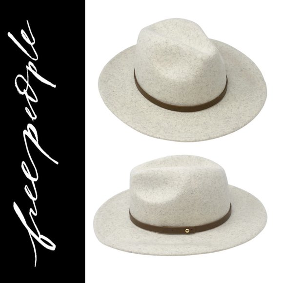 Free People Leather Band Wool Hat - Picture 1 of 12